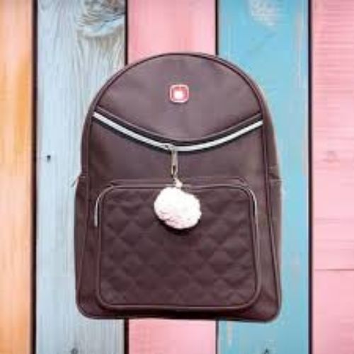 Girl's Leather Backpack School Bag College All Time Wear