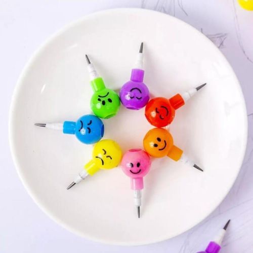 Cute Multicolor 12 Pcs Pencil Set - Perfect Gift for Kids and Students!