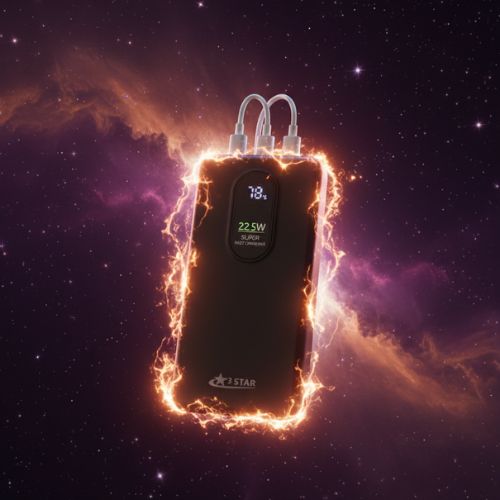 20,000mAh High-Capacity Power Bank With Built-in Cables | 22.5W Fast Charging