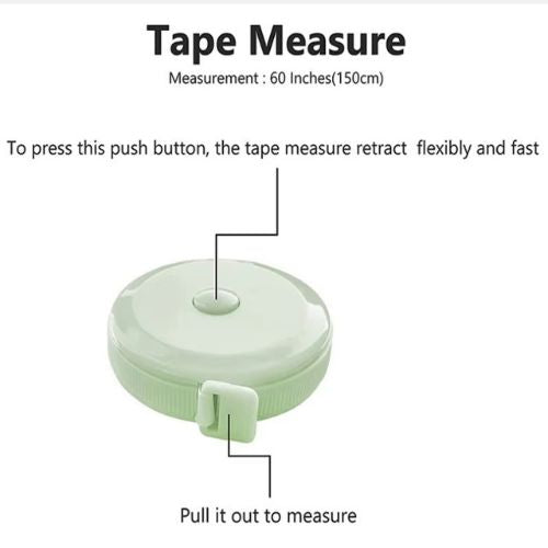 Pack of 5 Durable Flexible Measuring Tape 60-Inch / 1.5 Meter