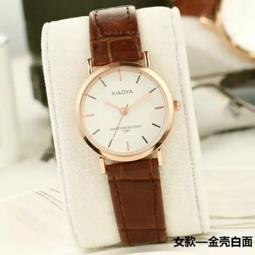 Couple Watch for Gifts Leather Strap Quartz Lover Watches for Men and Women