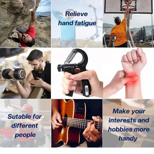 Adjustable Exerciser Hand Gripper With Counter Strengthener
