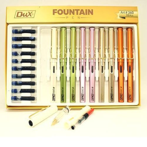 Dux Fountain Pen + Refill (Art # 360 – 1 Pcs) - Best Quality Fancy Ink Pen