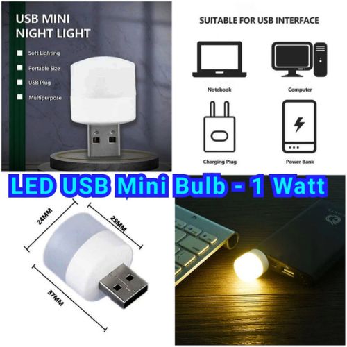 10 Pcs Portable Mini USB Light Bulbs with Type-C Charging Port