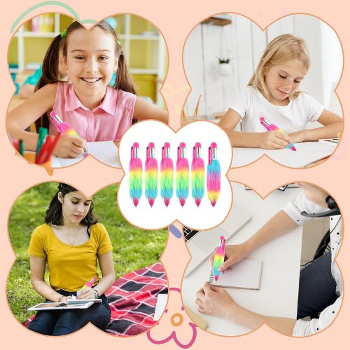 Collage of children using colorful pens with a focus on the pens in the center.