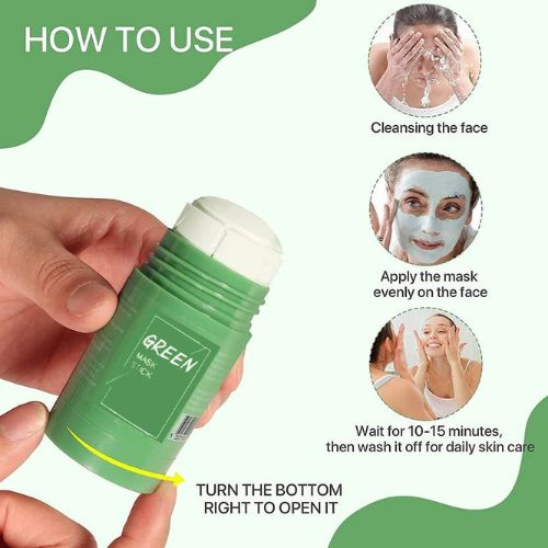 Green Mask Stick for Face, Blackhead Remover