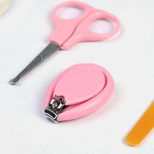 Newborn Baby Manicure Kit (Pink) – 4-in-1 Grooming Set