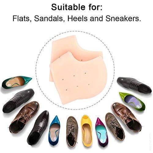 Silicone Gel Heel Pad Socks for Pain Relief - 1 Pair ( Free Size)