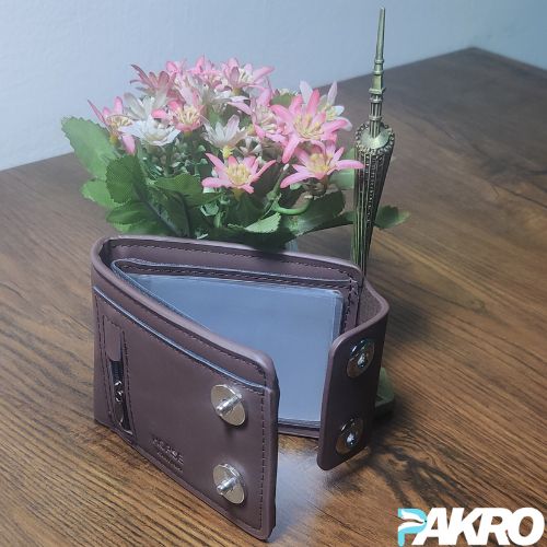 Double Button Premium Quality Smart & Classy Wallet for Men & Boys