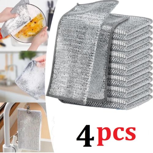 Kitchen Steel Mesh Wire Dish Washer Cleaning Cloth