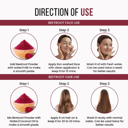 Natural Beetroot Powder 100g | For Glowing Skin, Healthy Hair & Daily Nutrition