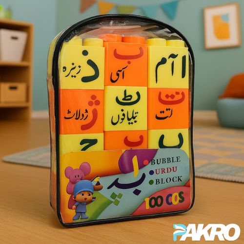 Multicolor Urdu & English Alphabets Big Building Blocks