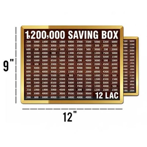 12 Lakh Saving Wooden Saving  Box With Premium Quality I Saving Box Money