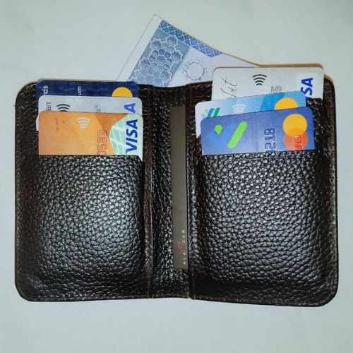 Unisex Slim Cow Leather Wallet | Minimalist Bifold Card & Cash Holder