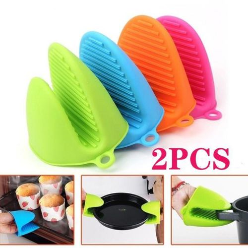 Pair of Silicone Hot Pot Holder Cooking Finger Protector