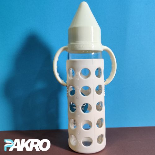 Baby Glass Feeding Bottle With Silicone Cover 240ml