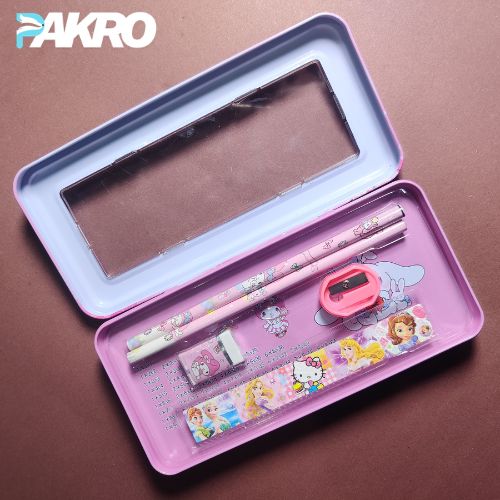 7 in 1 Premium Stationary Metal Pencil Box for Kids