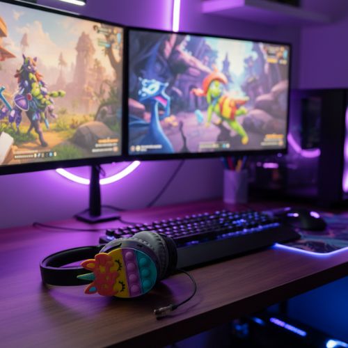 Wireless Bluetooth Headphones for Boys & Girls Fidget Bubbles Cute Gaming Headset