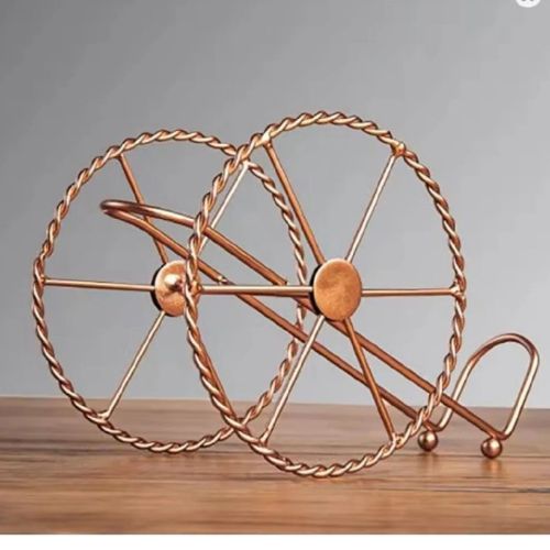 Retro Metal Cold Drink Stand Golden Iron Bottle Rack