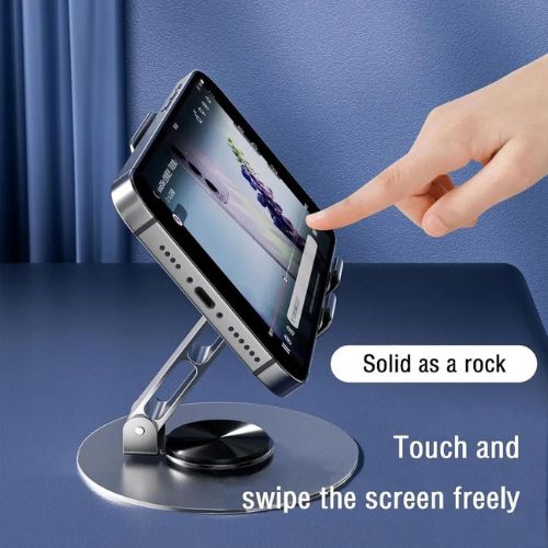 360° Rotating Metal Tablet & Mobile Stand - Mobile Phone Holder