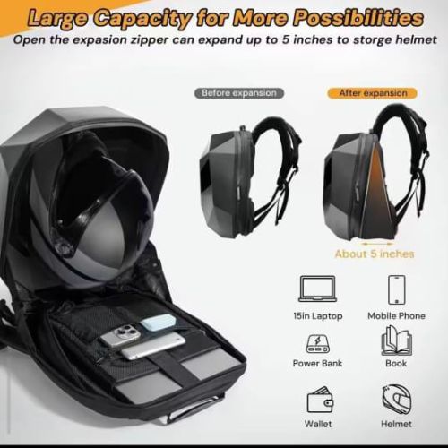 LED Screen 3D Hard Shell Backpack With Waterproof LED Eyes