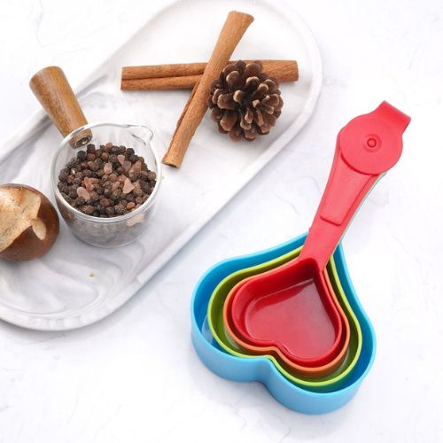 Heart Shaped Measuring Cups | 4-Piece Set for Baking & Cooking