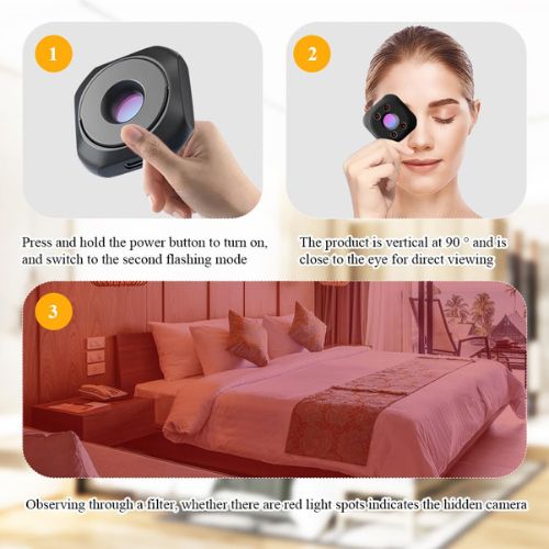 Wireless Hidden Camera Detector – Portable Anti‑Spy Bug Sweeper for Privacy Protection
