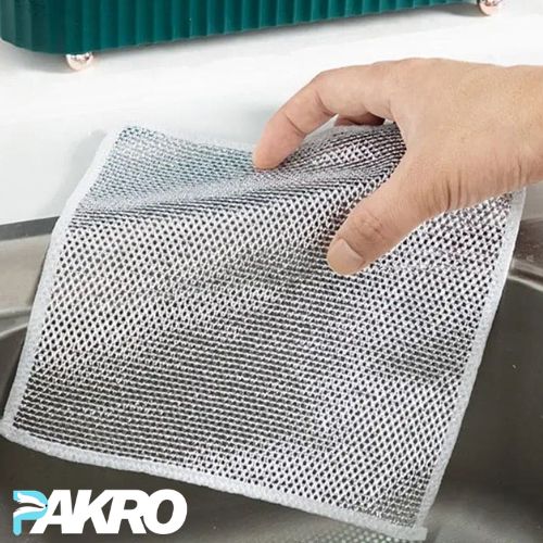 Steel Wire Dishwashing Cloth - Double Side Steel Wire Washing Brush