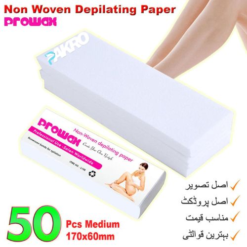 50 Pcs Wax Non Woven Raw Strips for Using with Wax for Hair Removal