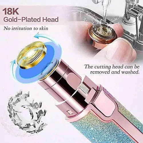 2 In 1 Electric Eyebrow Trimmer And Shaver | Flawless Hair Remover For Women