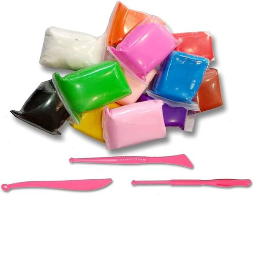 Pack of 12 foamic Air Dry Polymer Clay for Kids and babies