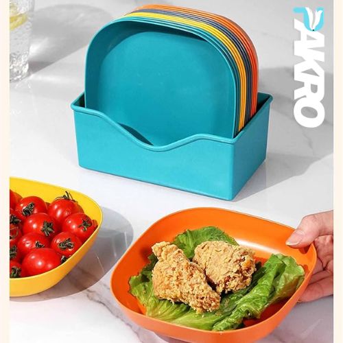 10Pcs Multi-function Spit Bone Plate Set - Dining Table Plates