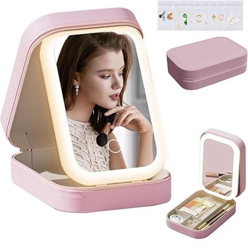 Portable Folding Makeup Mirror Jewellery Box