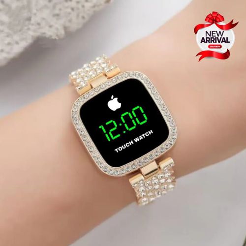 Ladies Square Dial Digital Touch Watch Easy To Use Reliable Performance