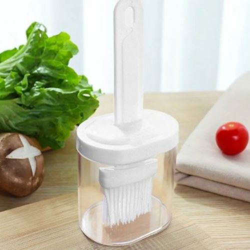 Oil Bottle with Silicone Brush – Durable Kitchen Tool for Easy Cooking and Baking Use