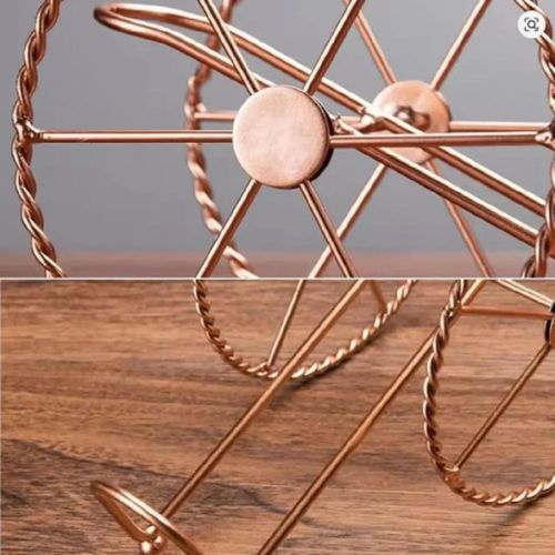 Retro Metal Cold Drink Stand Golden Iron Bottle Rack