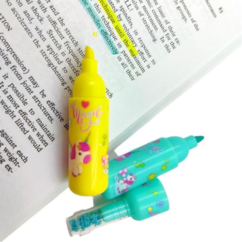 Pack of 6 Bottle Shaped Kromi Character Highlighters for Girls and Boys
