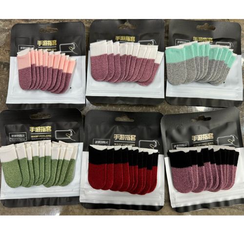 Pair of Gaming Finger Sleeves Sweat Proof Breathable Thumb For Mobile Gaming
