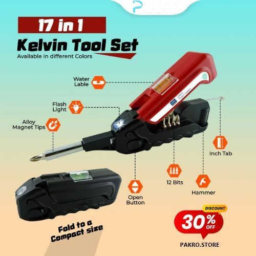 Kelvin 17-in-1 Multipurpose Tool Kit - Clever Buddy All-in-One