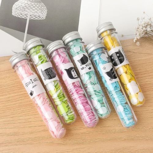 100 PCS Disposable Flower Paper Soap with Portable Tube  – Travel Sheets