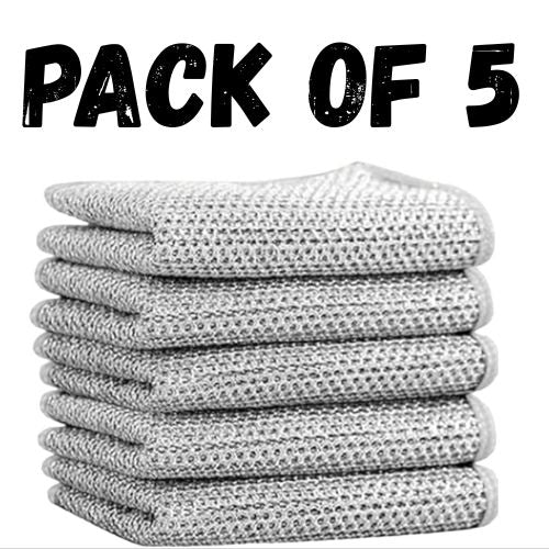 Steel Wire Dishwashing Cloth - Double Side Steel Wire Washing Brush