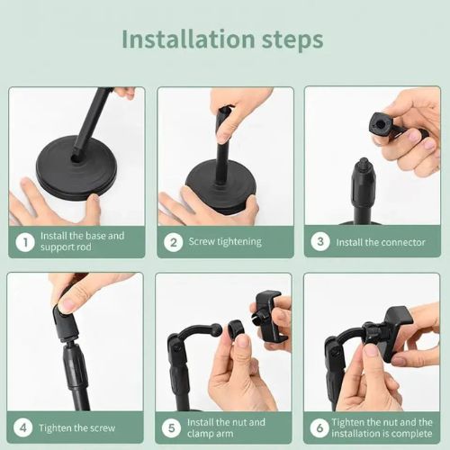 360 Rotation Mobile Phone Holder Tripod Stand - Live Selfie Mobile Holder