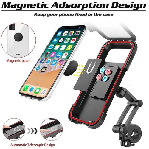 Bike Phone Holder Universal 360° Adjustable Rain Proof Motorcycle Phone Holder