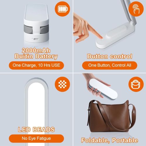 Rechargeable Table LED Study Lamp - Z Shape USB Charging Lamp