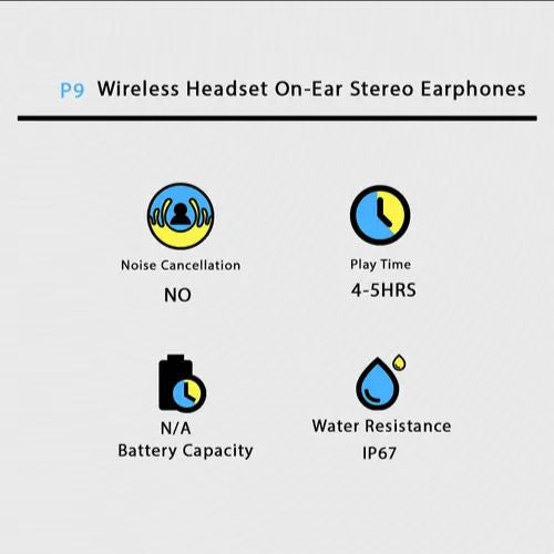 P9 Wireless Stereo Bluetooth Headphones