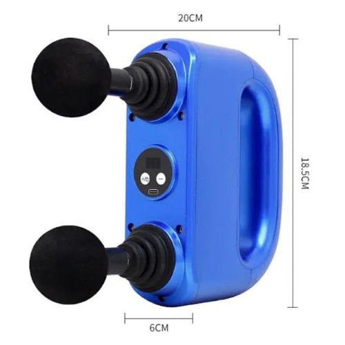 Fitness Muscle Relaxation Massager 6-Gear Adjustment Double Head Fascia Gun Electric Massage Gun