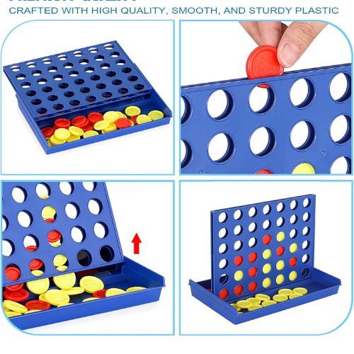 4 IN A ROW Board Game for Kids / Travel Board Game