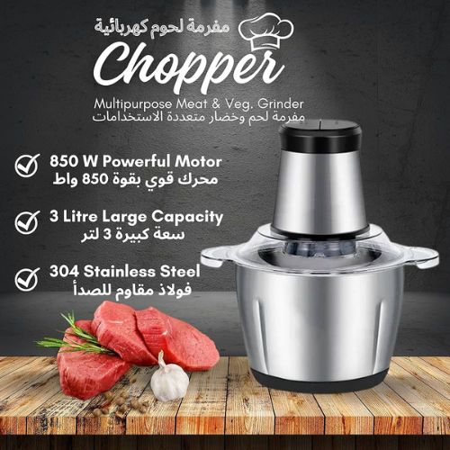 Stainless Steel 2 Speeds Big Capacity Electric Meat Grinder Food Processor