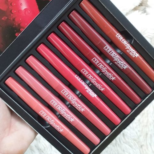 Pack Of 8 - High Pigment 2 In 1 Lip Liner + Lipstick set
