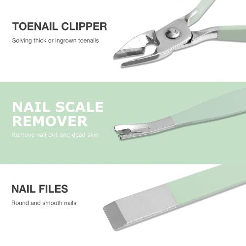 16 pcs Stainless Steel Nail Cutter Clipper Tool Box Set For Personal Care Manicure Set